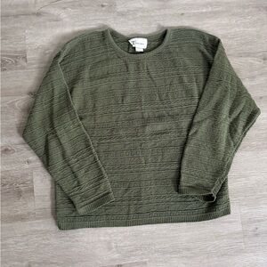 Vintage Green Knit Sweater Patterned